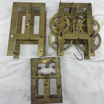 Antique Large Welch Clock Movement For Parts Or Repair