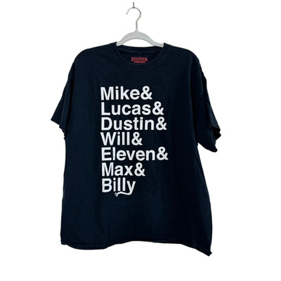 Netflix Stranger Things Tee Shirt Mike Eleven Lucas Will Dustin Size XL