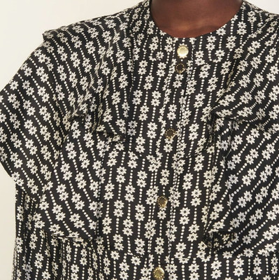 Sandro Women's Black Floral 100% Silk Shirt Size 36 FR 8 UK 4 US SFPCM00533