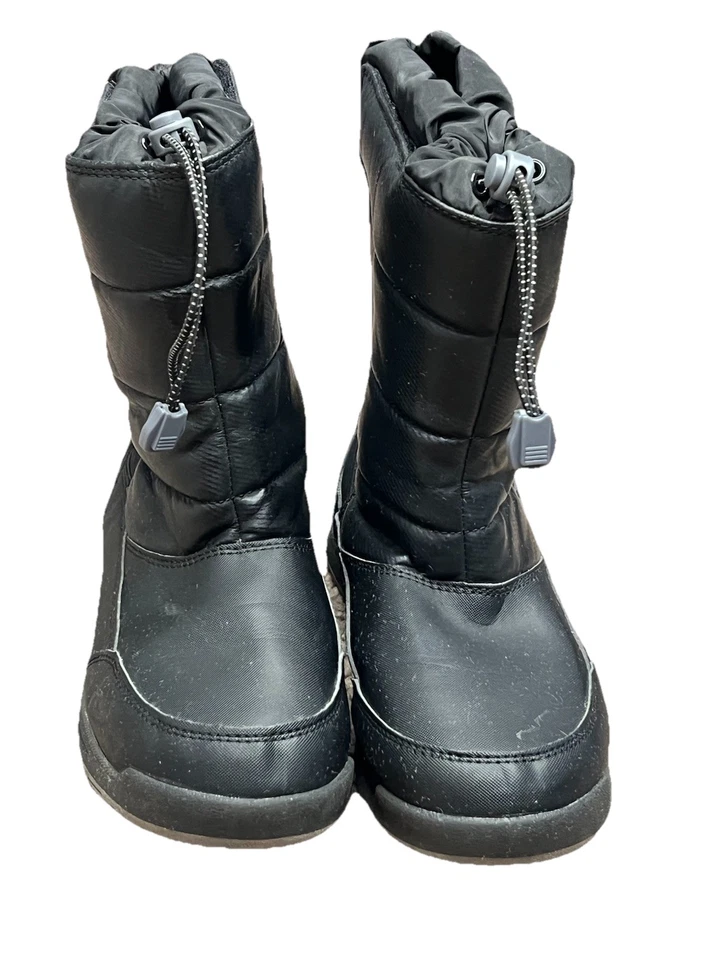 Lands End Youth Black Winter Snow Boots Waterproof Size 5 - Image 3 of 4