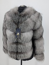 European lux GRADA Silver Fox Fur Bomber Jack...