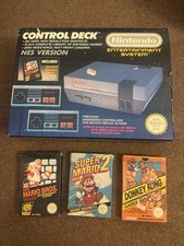 Nintendo NES Console BOXED Bundle: Super Mario Bros 1 & 2 + Donkey Kong – Tested