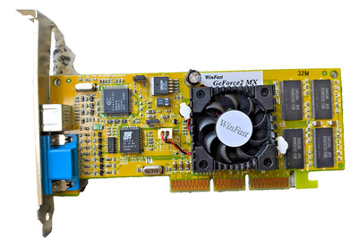 Leadtek WinFast GeForce 2 MX AGP Grafikkarte 32MB VGA