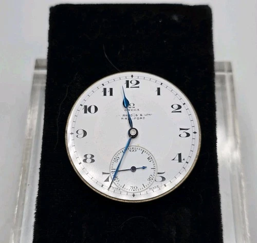 1923-1936 OMEGA Pocket Watch 17 Jewels Serial 5823812 - Working, NEEDS CASE