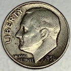 1956-P Roosevelt Dime - Circulated Condition - 90% Silver - US Coin - 1979