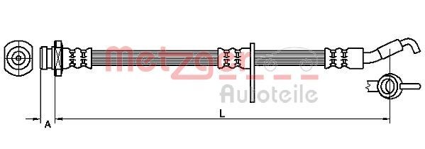 Original METZGER Brake Hose 4110490 For Fiat Suzuki
