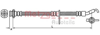 Original METZGER Bremsschlauch 4110490 für Fiat Suzuki