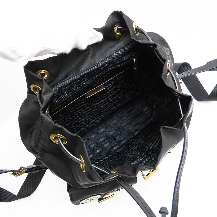 Prada Backpack Rucksack Black 1BZ677 Tessuto Robot Triangle Plate G Card Include thumbnail 5