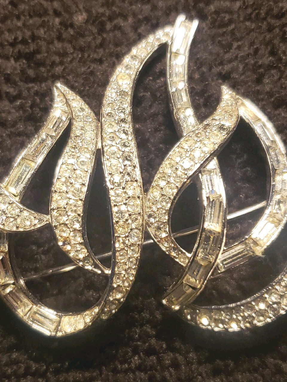 Crown Trifari Large Rare Statement Brooch Sparkli… - image 7