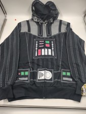 DISNEY Star Wars Darth Vader Sweatshirt Hoodie Jacket Full Zip Large Adult