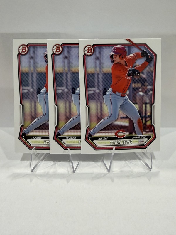 2026 Bowman Tyson Lewis BP-5 LOT OF 3 Cincinnati Reds