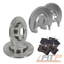 BREMSSCHEIBEN + BREMSBELÄGE + 2x ANKERBLECH HINTEN FÜR VW BORA GOLF 4 1J