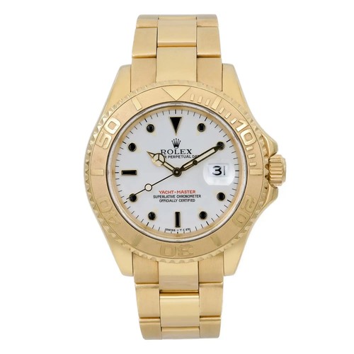 Rolex Yacht-Master 18K Yellow Gold White Dial Automatic Mens Watch 16628 - Picture 1 of 5
