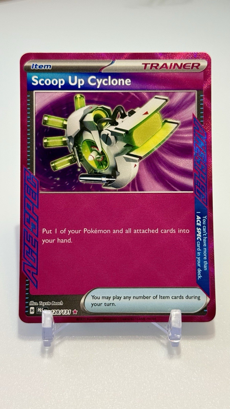 Scoop Up Cyclone 128/131/131 SV: Prismatic Evolutions Pokemon Holo NM