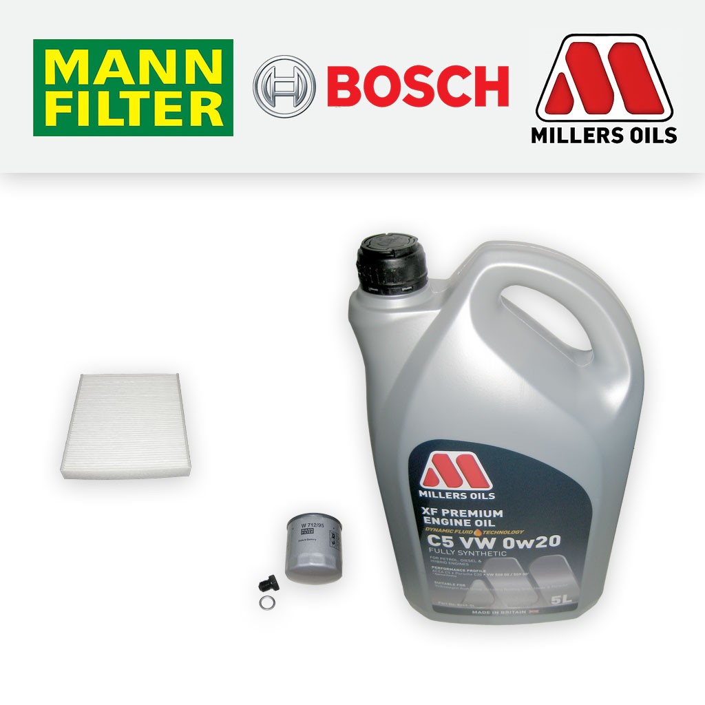 SERVICE KIT for VW POLO MK6 AW 1.0 TSI TGI MPI OIL CABIN FILTER +OIL (2017-2024)