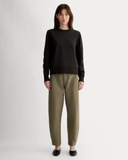 NWT Small Everlane The Off-Duty Terry Crew  Black Sweatshirt