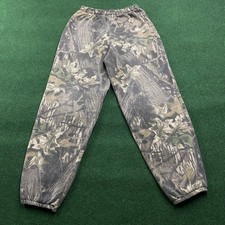 Vintage Mossy Oak Camo Sweatpants Mens L Brown Camouflage Hunting Pants 30x30
