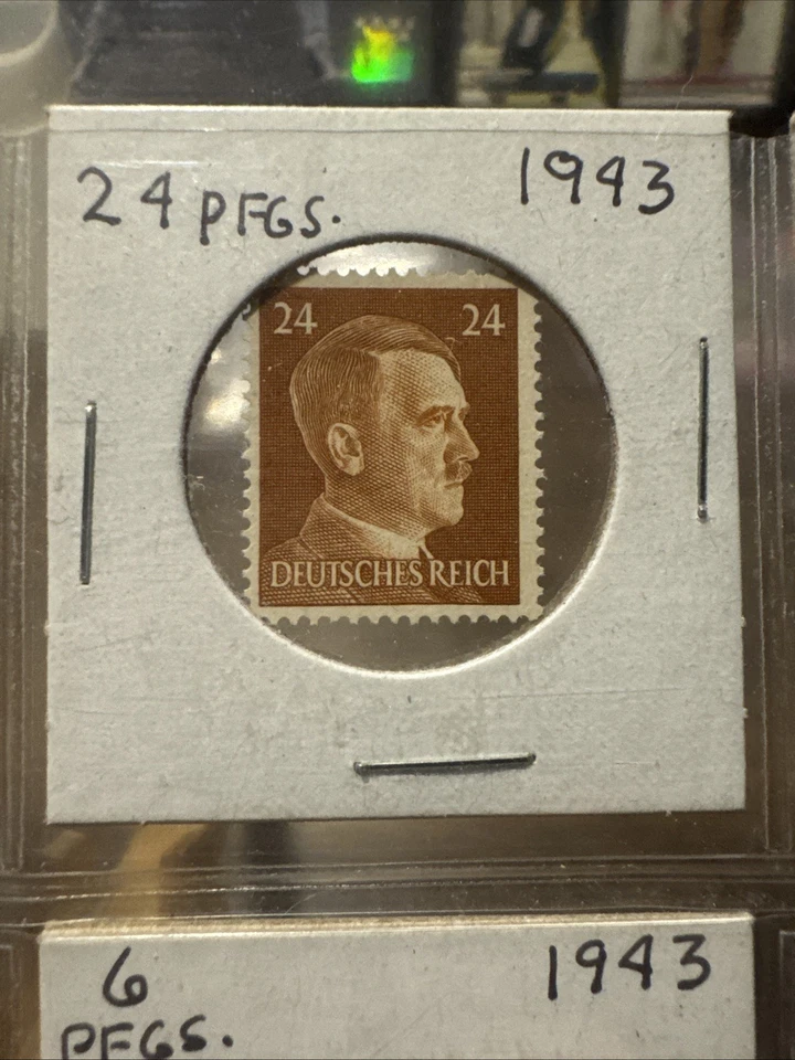 Estampillas de Adolf Hitler 1943 60 PFGS, 24PFGS, 20PFGS, 15PFGS, 12PFGS, 6PFGS, 3PFGS Foto 3 de 4