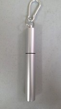 Stainless Steel Metal Wide Straw  Collapsible Straw With Brush Cleaner And Clip