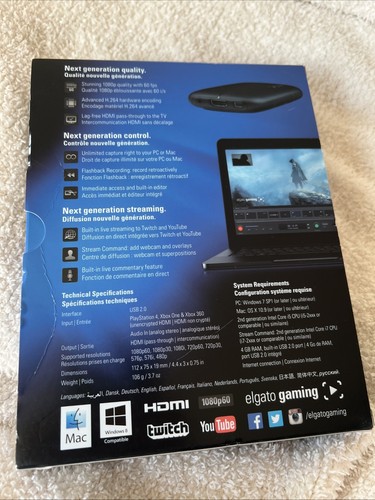 Elgato Game Capture HD60 Capture Card For Consoles Gameplay Sharing HD 60 - Picture 2 of 3
