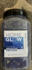 Pacific Blue Thick Reflective Fire Glass, 5.5