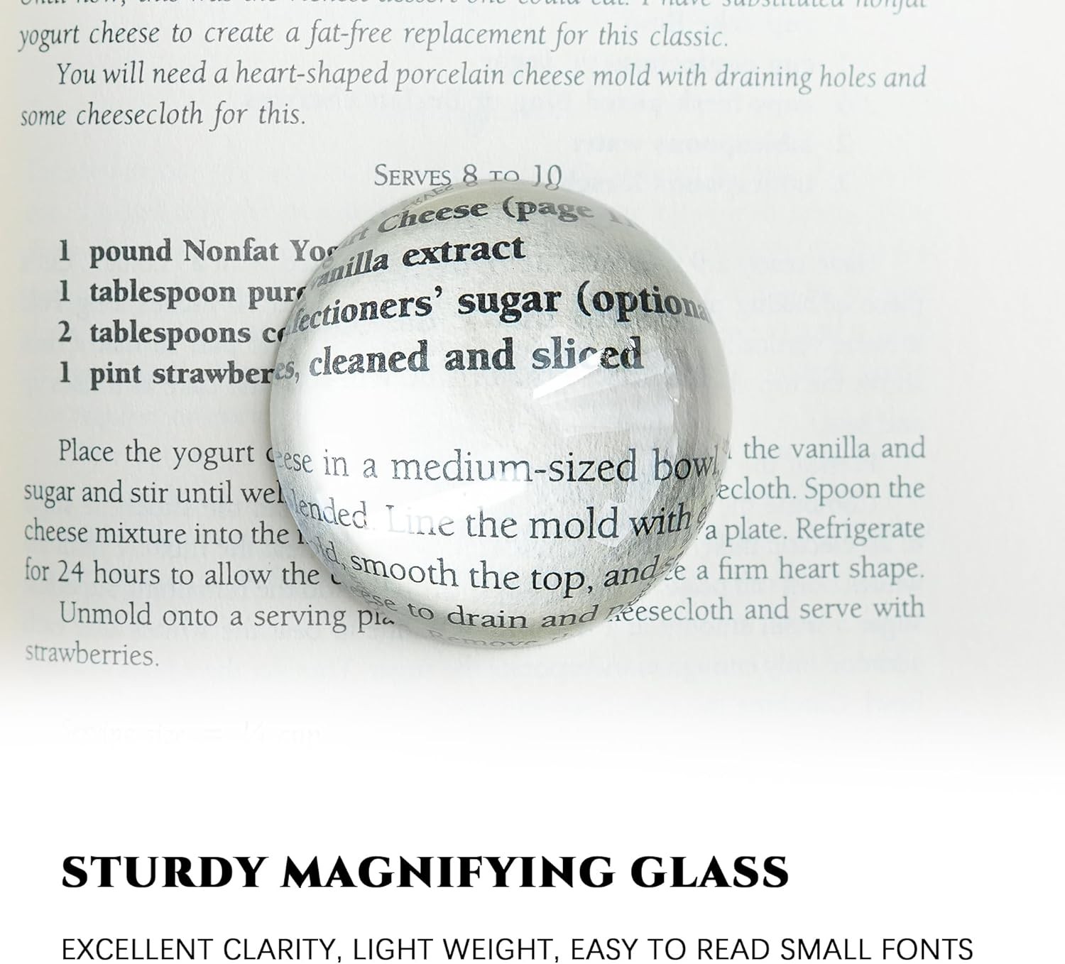 QFkris 4Pcs 1.9inch Crystal Dome Magnifying Paperweight, Clear Distortion-Free O