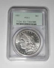 1881 U.S. One Dollar * Morgan * PCGS MS63 * Green Label * No Reserve