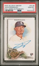 2022 Topps Allen & Ginter - Julio Rodriguez RC Full Sized Autograph Auto PSA 10