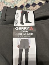 NWT GERRY Since 1946 VENTURE FLEECE LINED MEN'S PANT Size 38X30 Gray