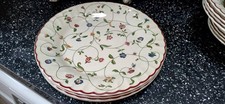 STAFFORDSHIRE OAKWOOD RIMMED DINNER PLATES X 4