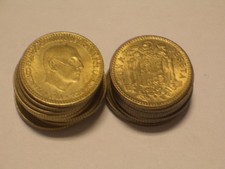214p SPANIEN - ESPANA - 18 x 1 Peseta Franco versch. Jahre