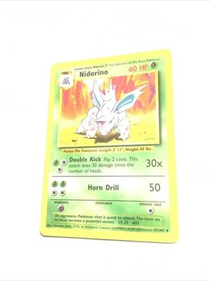 NIDORINO - 37/102 - Base Set - 4th Print - 1999-2000 - Pokemon Card - NM