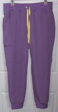 FIGS ZAMORA NURSE JOGGER PURPLE CARGO 6 POCKET SCRUB PANTS WOMENS MEDIUM NWOT