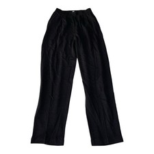 St. John Basics size 8 Black Knit casual wide leg Pants trousers