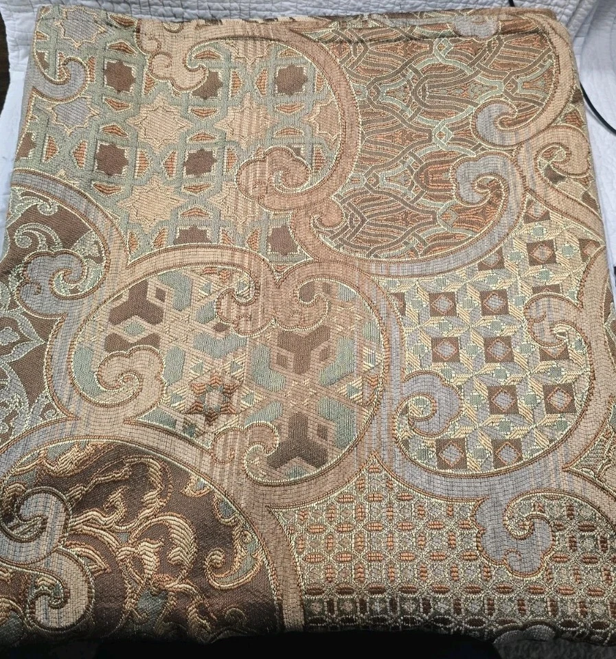 Anthropologie Shower Curtain 100% Polyester Embroidered Tapestry Damask 72x71 - Image 2 of 4