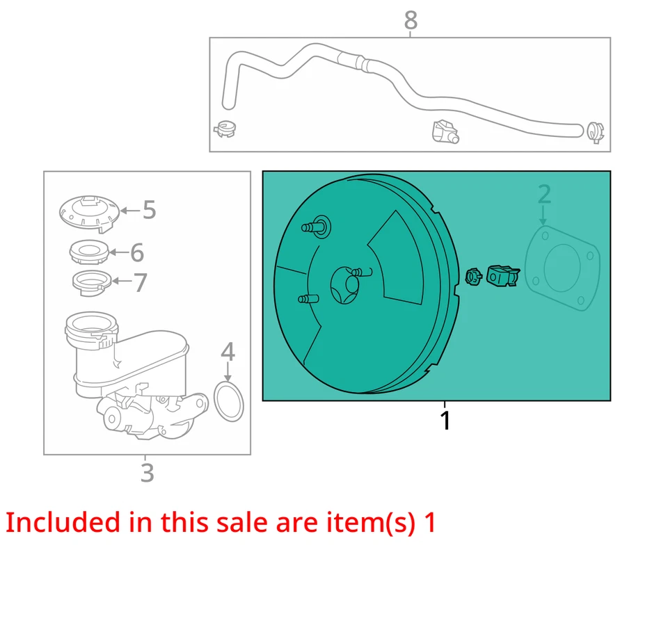 2014 Honda Accord Power Brake Booster OEM 125K milhas - LKQ419521783 - Imagem 4 de 4