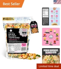 Elevate Your Meals with 14oz Classic Seafood & Veggie Dried Ramen Toppings