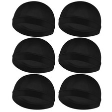 6 Pack Wave Cap for Men 360 Waves, Silky Compression Wave Cap for Deep Waves,...
