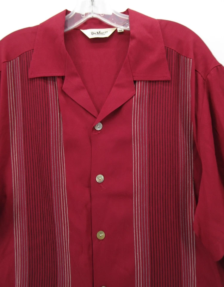 Camisa DE COLECCIÓN Da Vinci California Mediana Roja Charlie Sheen Bowling Rockabilly * Foto 2 de 4