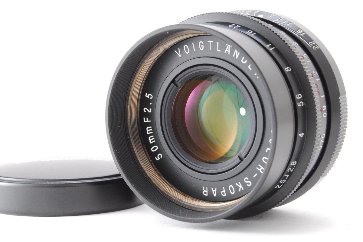 Mint w/Hood] Voigtlander COLOR SKOPAR 50mm f2.5 BLACK Lens L39 LTM