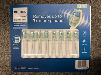 Philips Sonicare C2 Optimal Plaque Control Replacement Brush Heads (Count of 8)