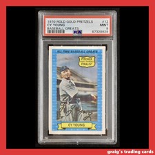 1970 Rold Gold Pretzels All Time Baseball Great Cy Young #12 PSA 9 MINT