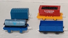 Lot of 4 Thomas & Friends Tenders - Sodor Coal Depot Oil Tanker Mattel 2009