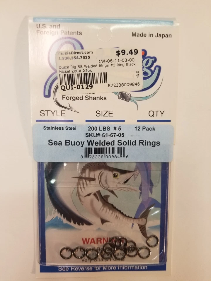 Quick Rig Sea Buoy Welded Solid Stainless Steel Rings, Fishing, 4 Pkg, 100-300LB - Image 4 of 4