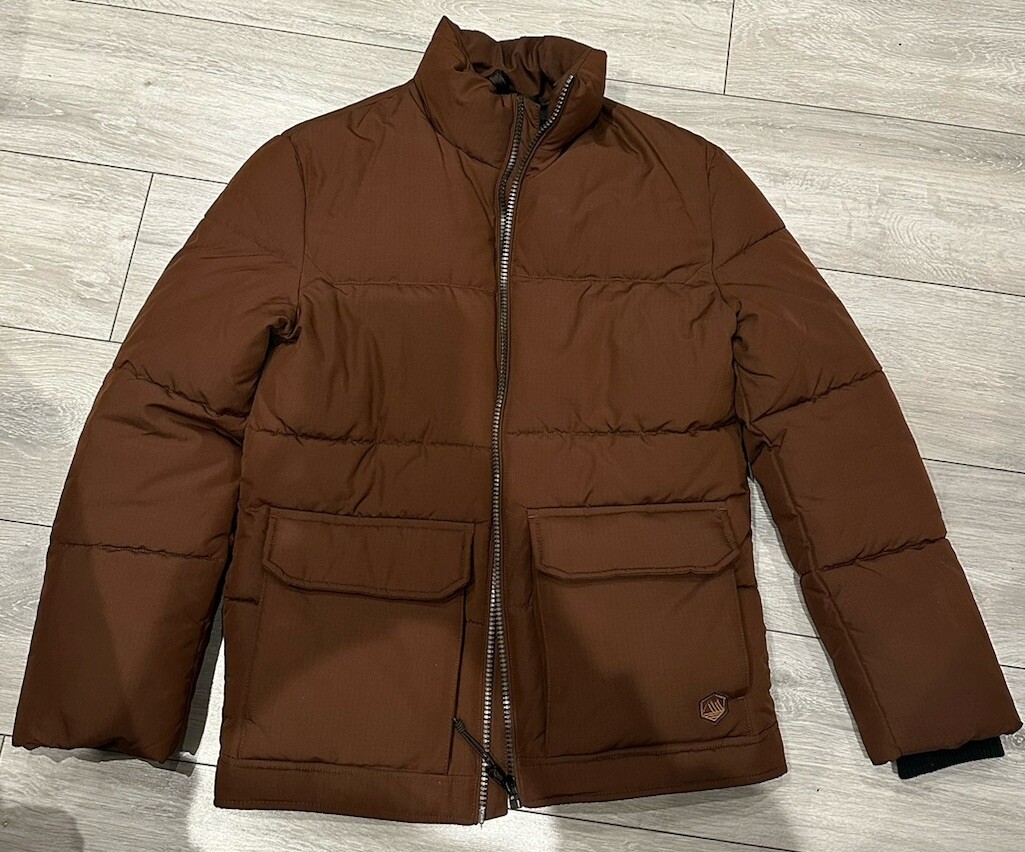 Marks Spencer M&S Rust Brown Puffer Jacket with Thermowarmth
