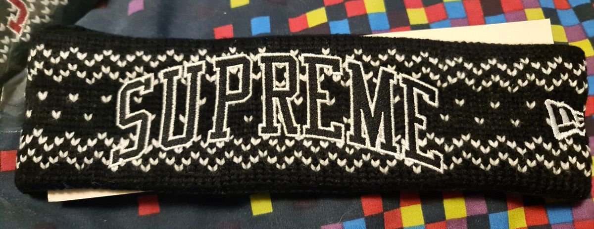 rare SUPREME x NEW ERA Arc Logo FW17 Unisex Headband NEW WITH TAGS