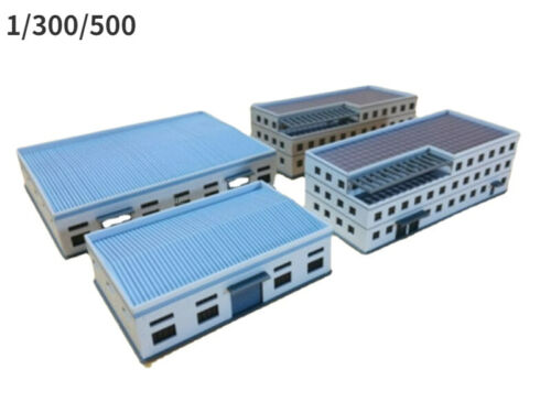 1/300 1/500 Scale Factory Building Model Workshop House Scene Building Model Toy - Picture 3 of 45