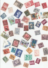 Mixed lot of used worldwide stamps, off paper, some previous hinged (lot R)