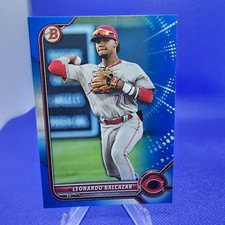 2022 Bowman Chrome Leonardo Balcazar BLUE parallel # 8/150 Reds