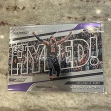 2018 Panini Prizm Basketball Get Hyped! #4 LeBron James Los Angeles Lakers case 